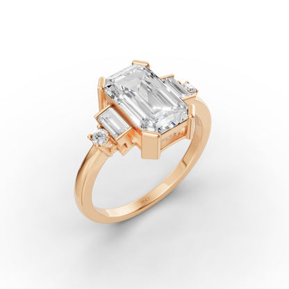 Emerald Birthstone Ring in Lab Grown Emerald