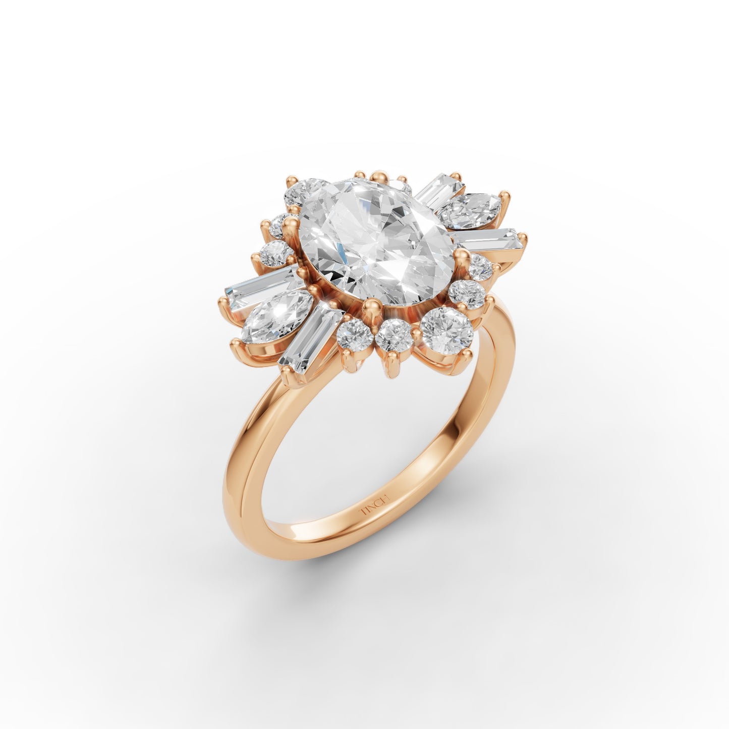 One Of One Oval Heirloom Engagement Ring in Lab Grown Diamond