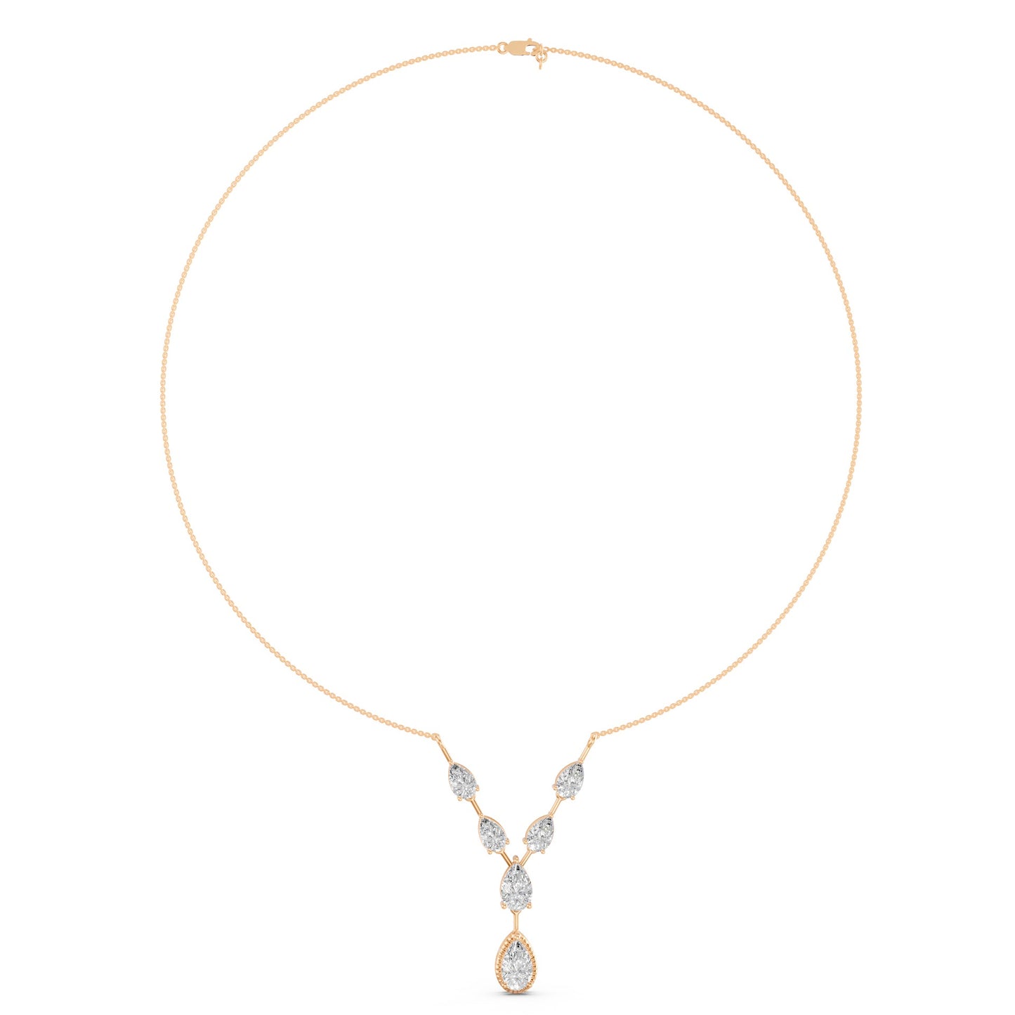 Pear Drop Solitaire Necklace in Lab Grown Diamond