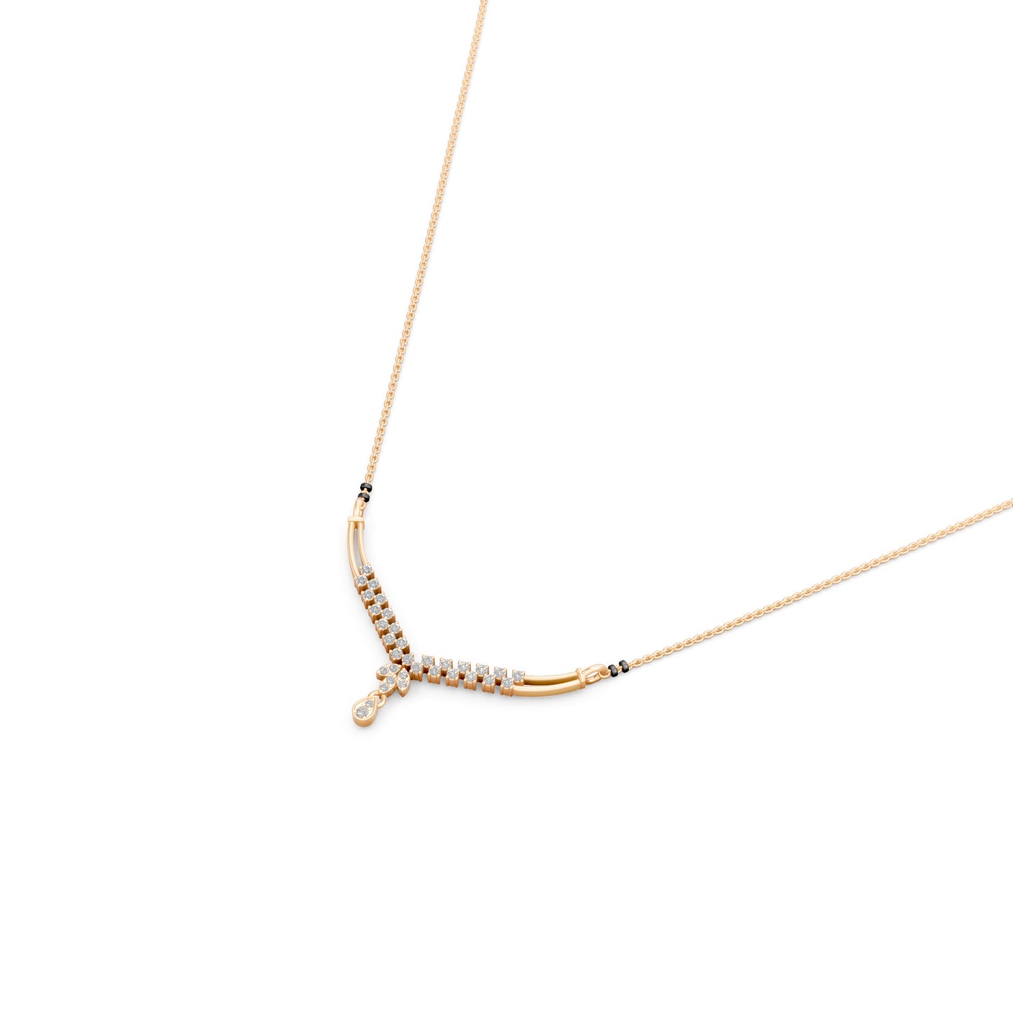 Siddhi Round Diamond Mangalsutra in Lab Grown Diamond