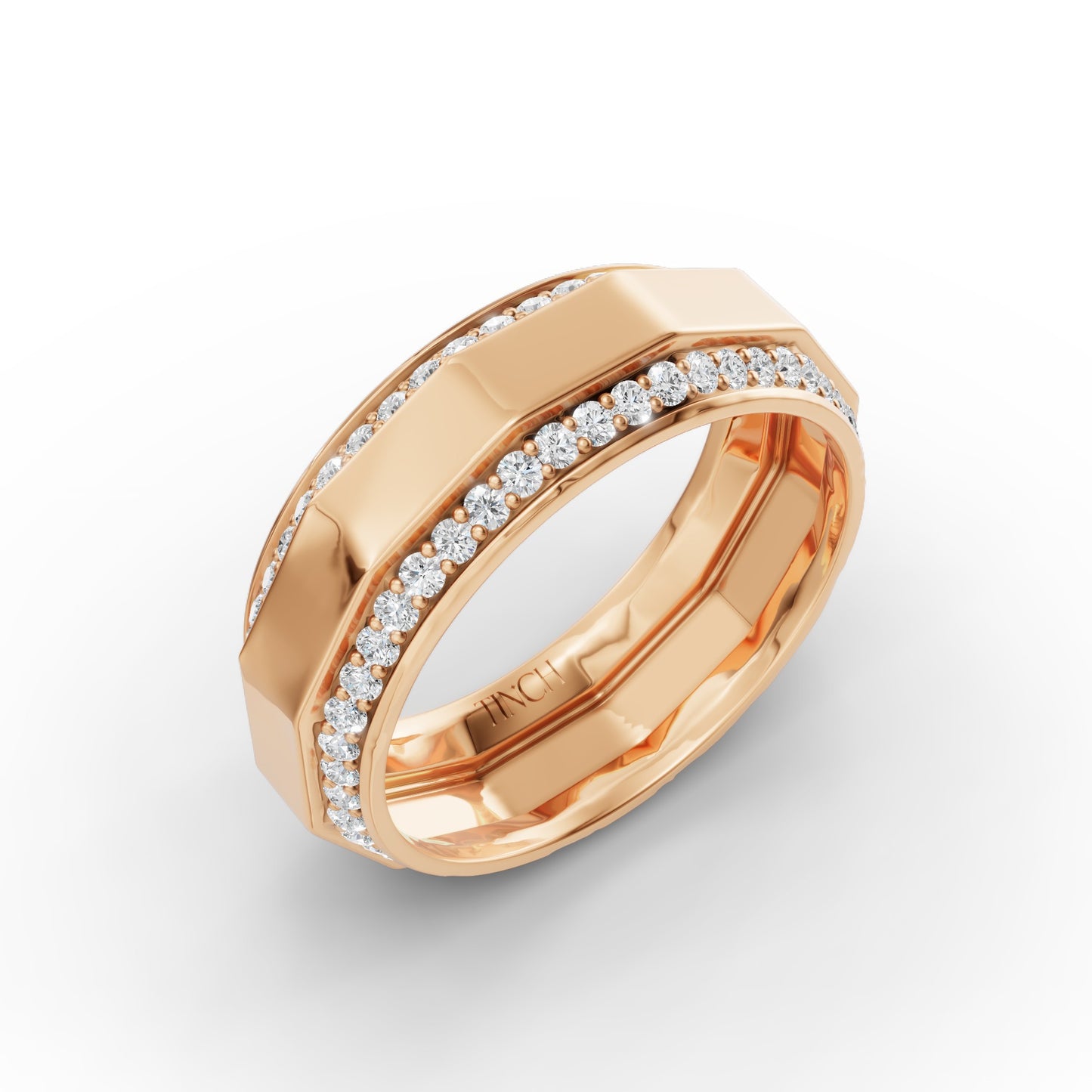 Auron Infinity Wedding Band in Lab Grown Diamond