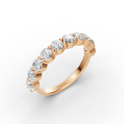 Round Half Infinity Stack Ring in Lab Grown Diamond
