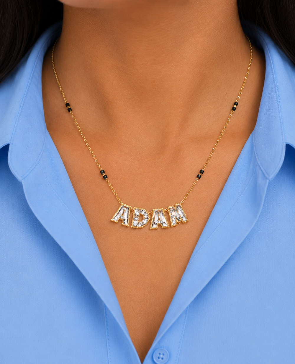 Custom Diamond Letter Name Mangalsutra | Lab-Grown Diamond