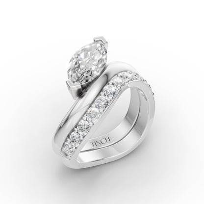 Marquise Flow Engagement Stack in Lab Grown Diamond