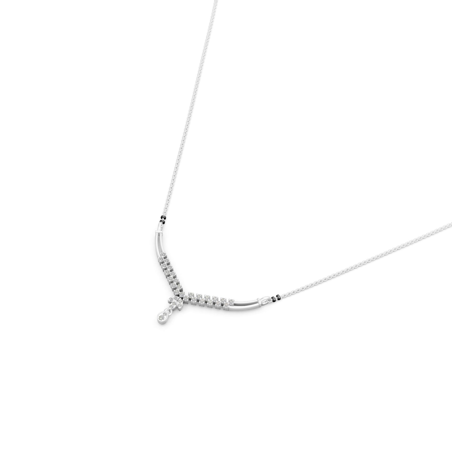 Siddhi Round Diamond Mangalsutra in Lab Grown Diamond