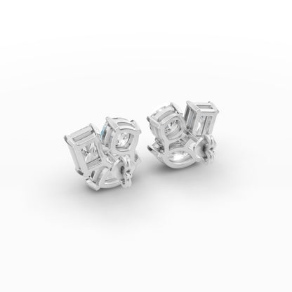 Diamond gold earrings for women daily wear