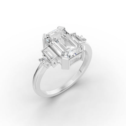 Emerald Birthstone Ring in Lab Grown Emerald
