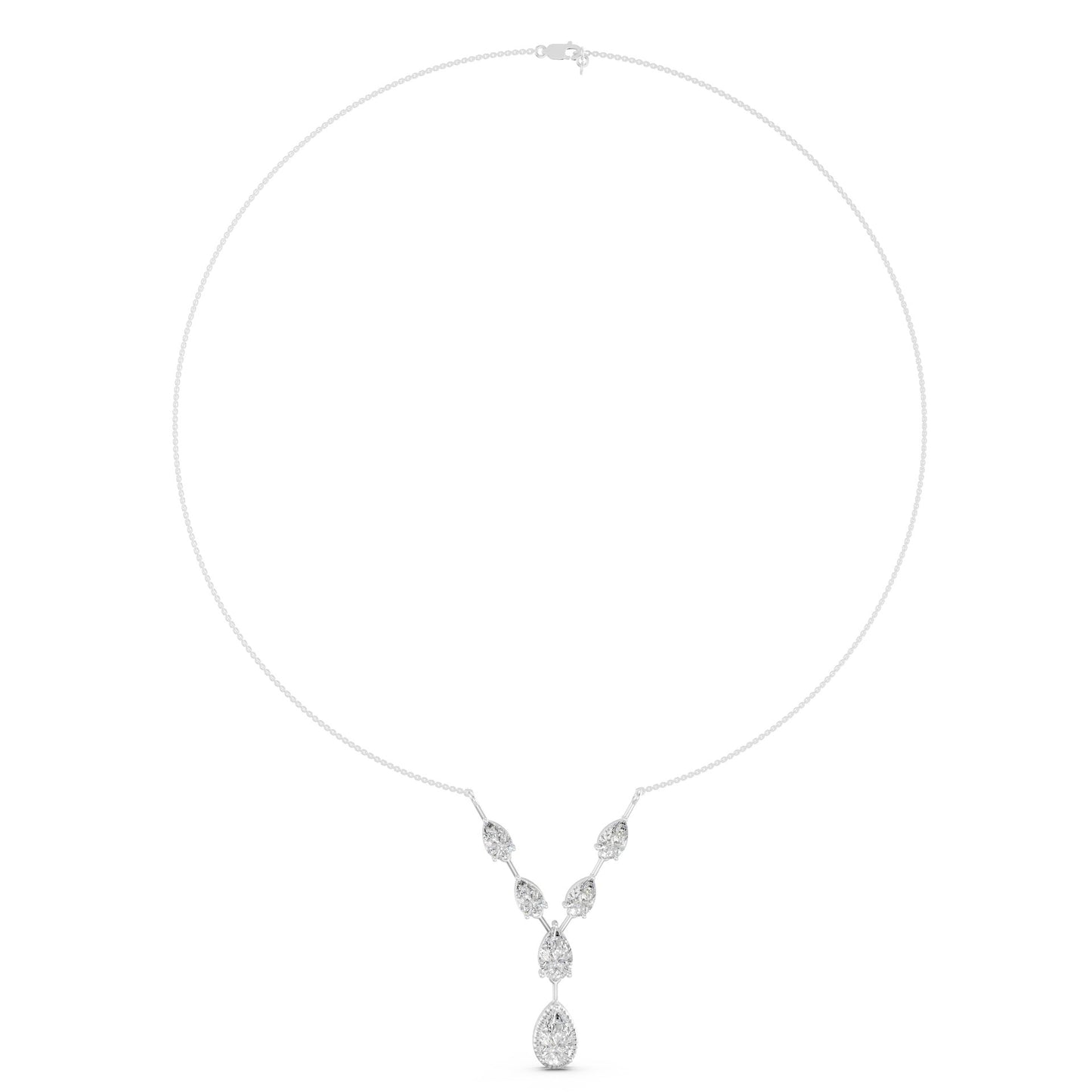Pear Drop Solitaire Necklace in Lab Grown Diamond