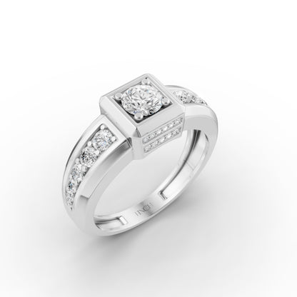 Chanel Round Men’s Engagement Ring in Lab Grown Diamond