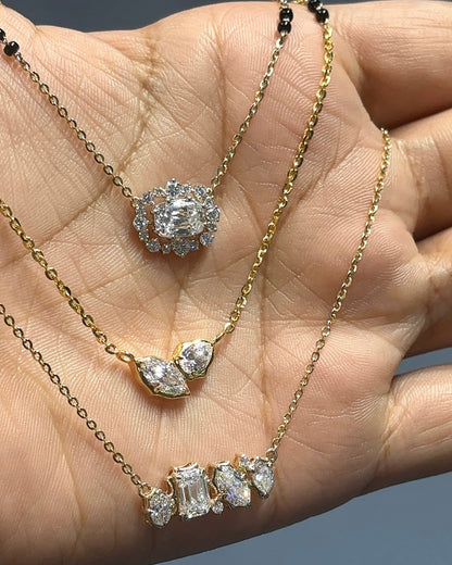 Taj Ardhya Modern Minimal Mangalsutra for Women by TINCH – (14K/18K Gold, Lab-Grown Diamonds)