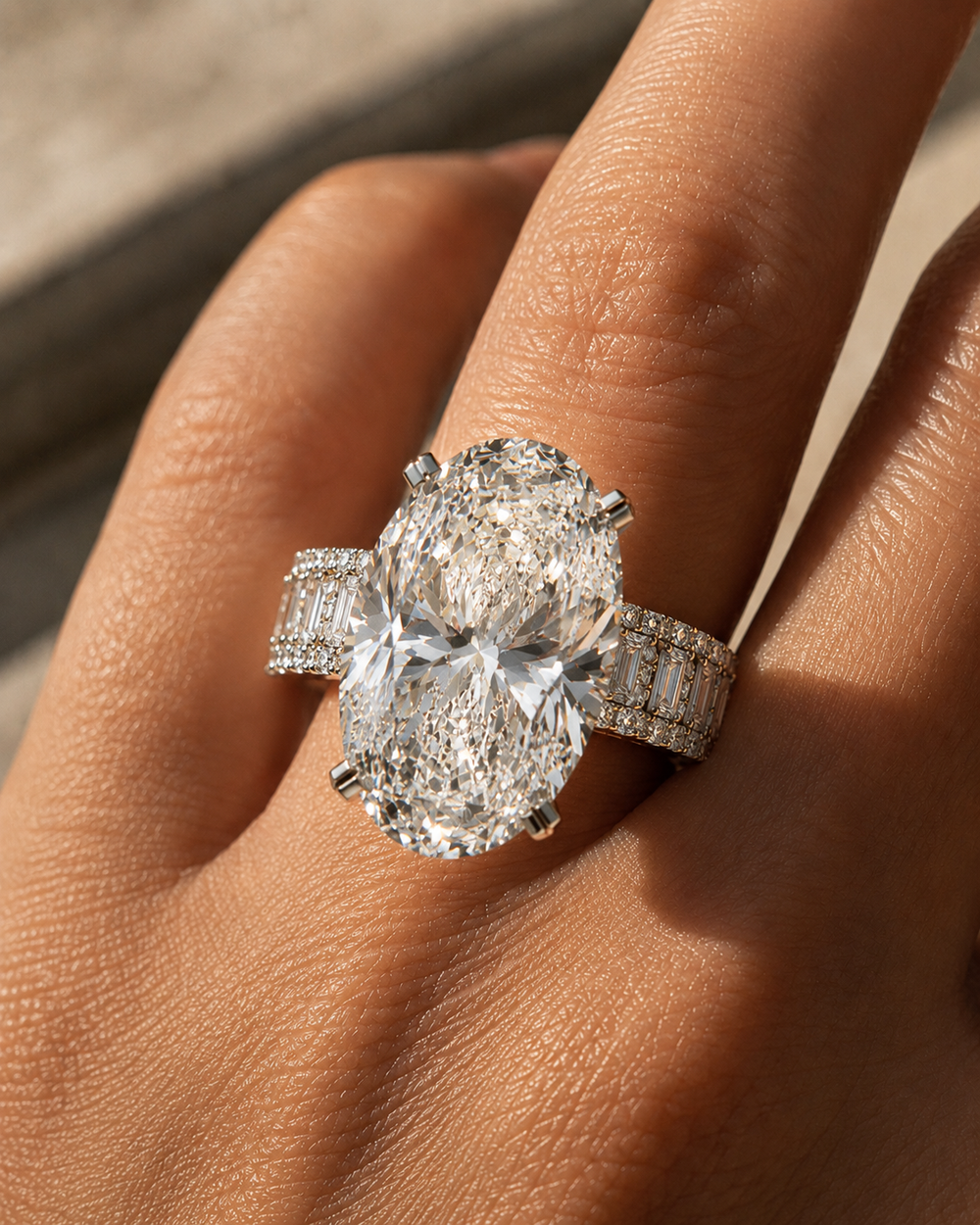 Monarch 10 Ct Oval Statement Ring | Lab-Grown Diamond