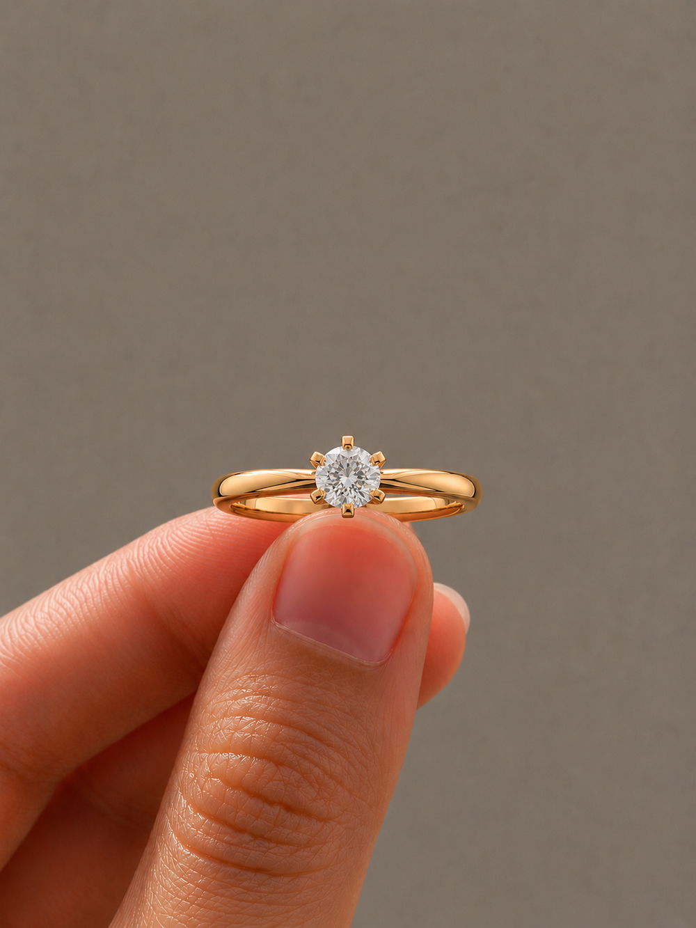 Six-Prong Round Solitaire Engagement Ring | Lab-Grown Diamond