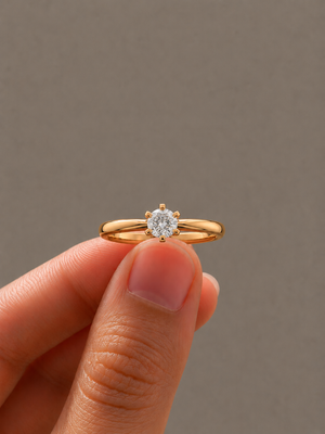 Six-Prong Round Solitaire Engagement Ring | Lab-Grown Diamond