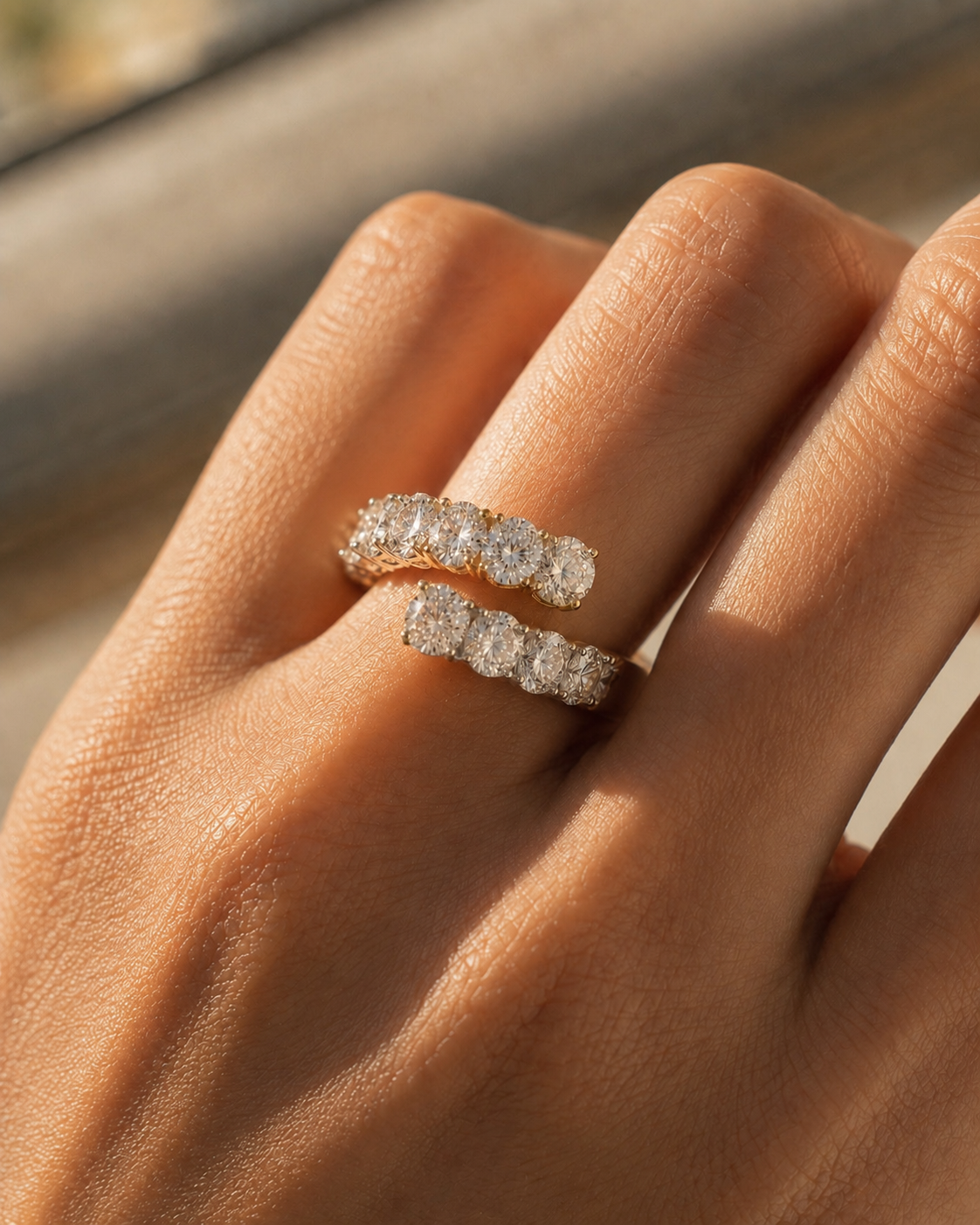 Round Unbound Gradual Infinity Lab-Grown Diamond Ring, IGI-Certified, 14K 18K Gold – Tinch Jewels