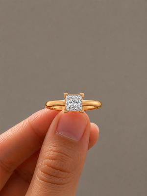 Four-Prong Princess-Cut Solitaire Engagement Ring | Lab-Grown Diamond