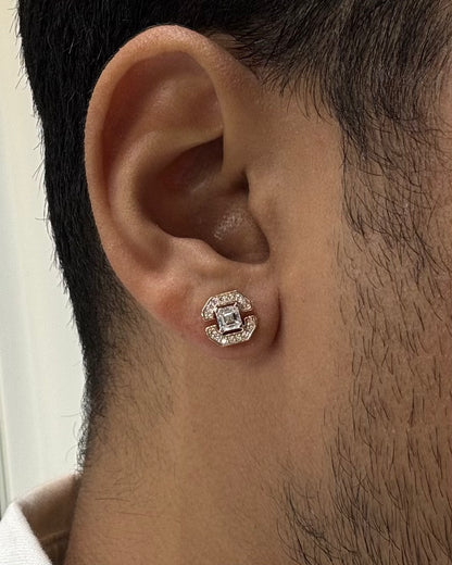 Brill Studs - Premium Asscher Diamond-Cut Earrings | TINCH JEWELS