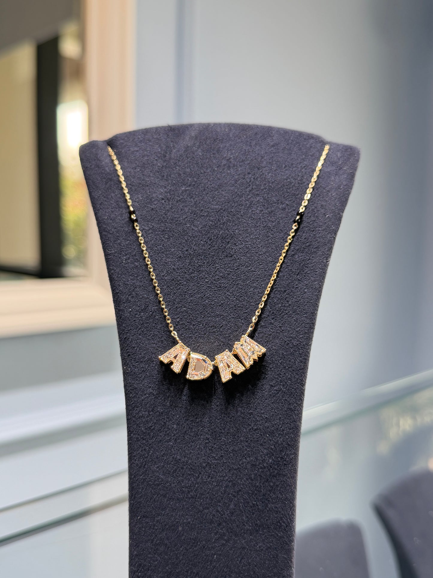 Lab grown diamond gold mangalsutra design for women bridal