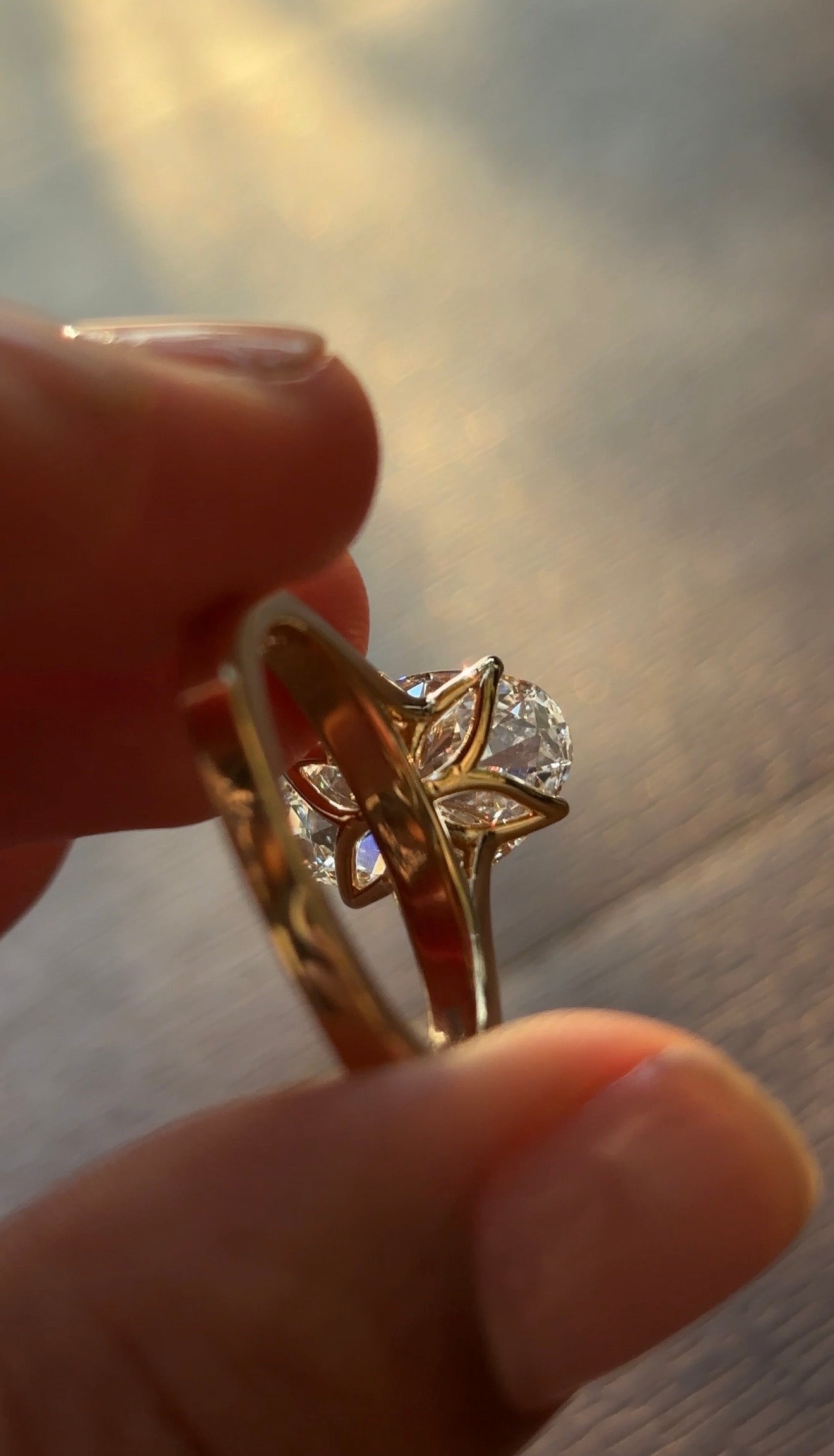 Classic Brilliant Cut Oval Split Double Band Engagement Ring