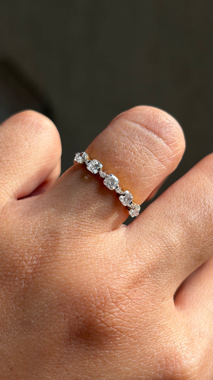 Cushion & Round Stack Ring