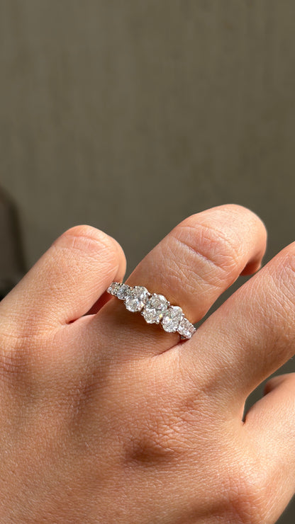 Gradual Oval Stack Ring