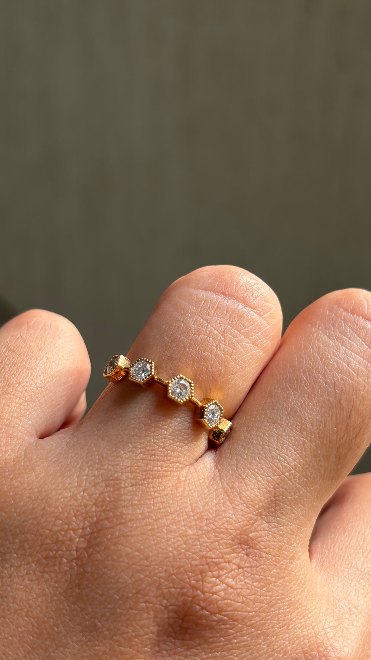 Half Eternity Round Stack Ring
