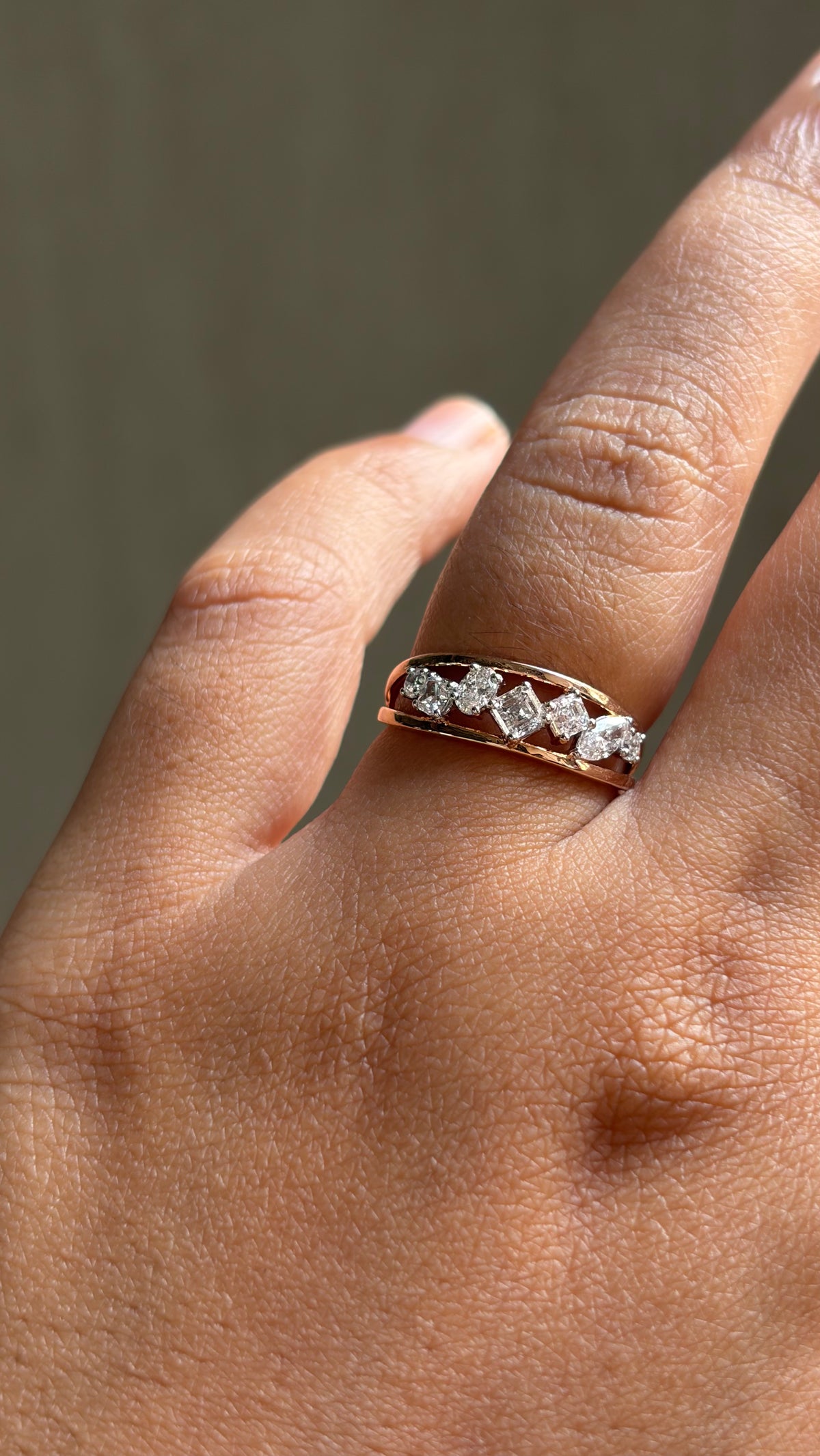 Multi Shape Diamond Stack Ring