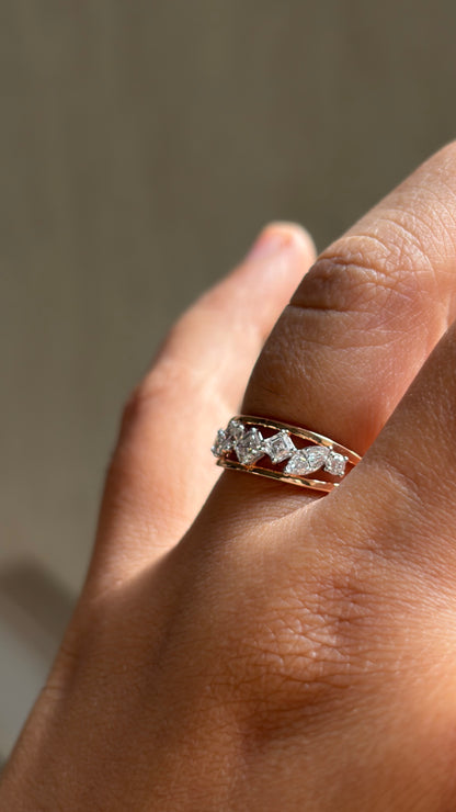 Multi Shape Diamond Stack Ring