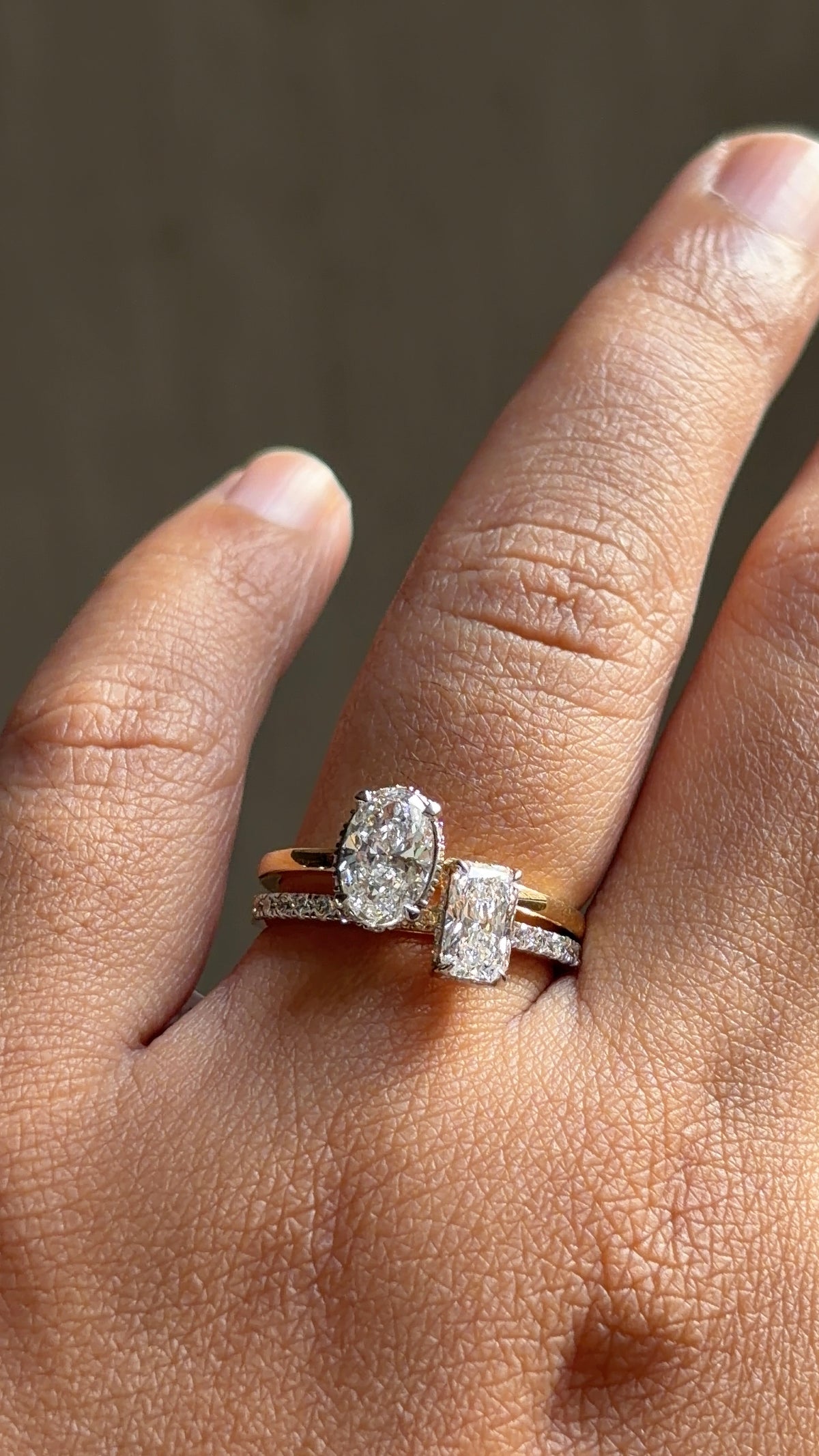 Oval Solitaire Halo Ring
