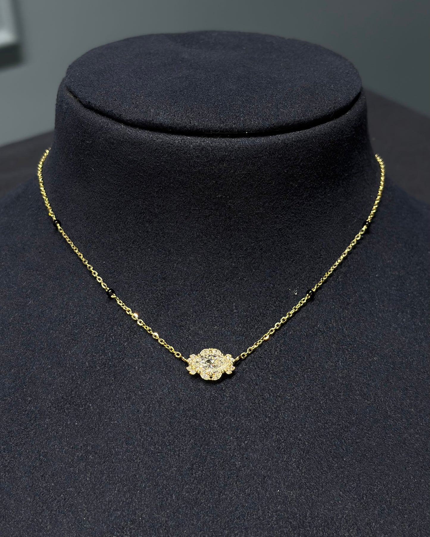 The Regal Taj Marquise Halo Mangalsutra