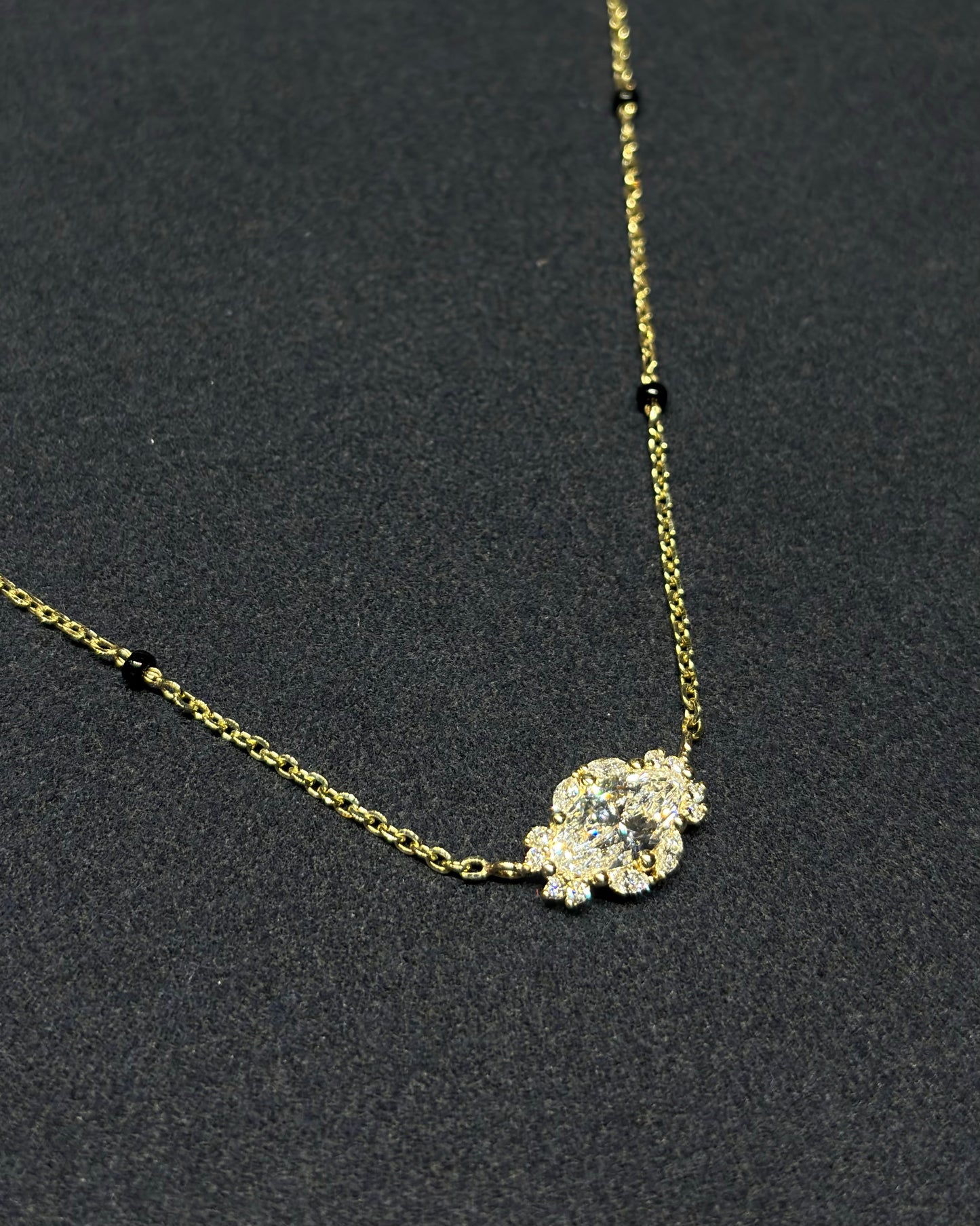The Regal Taj Marquise Halo Mangalsutra