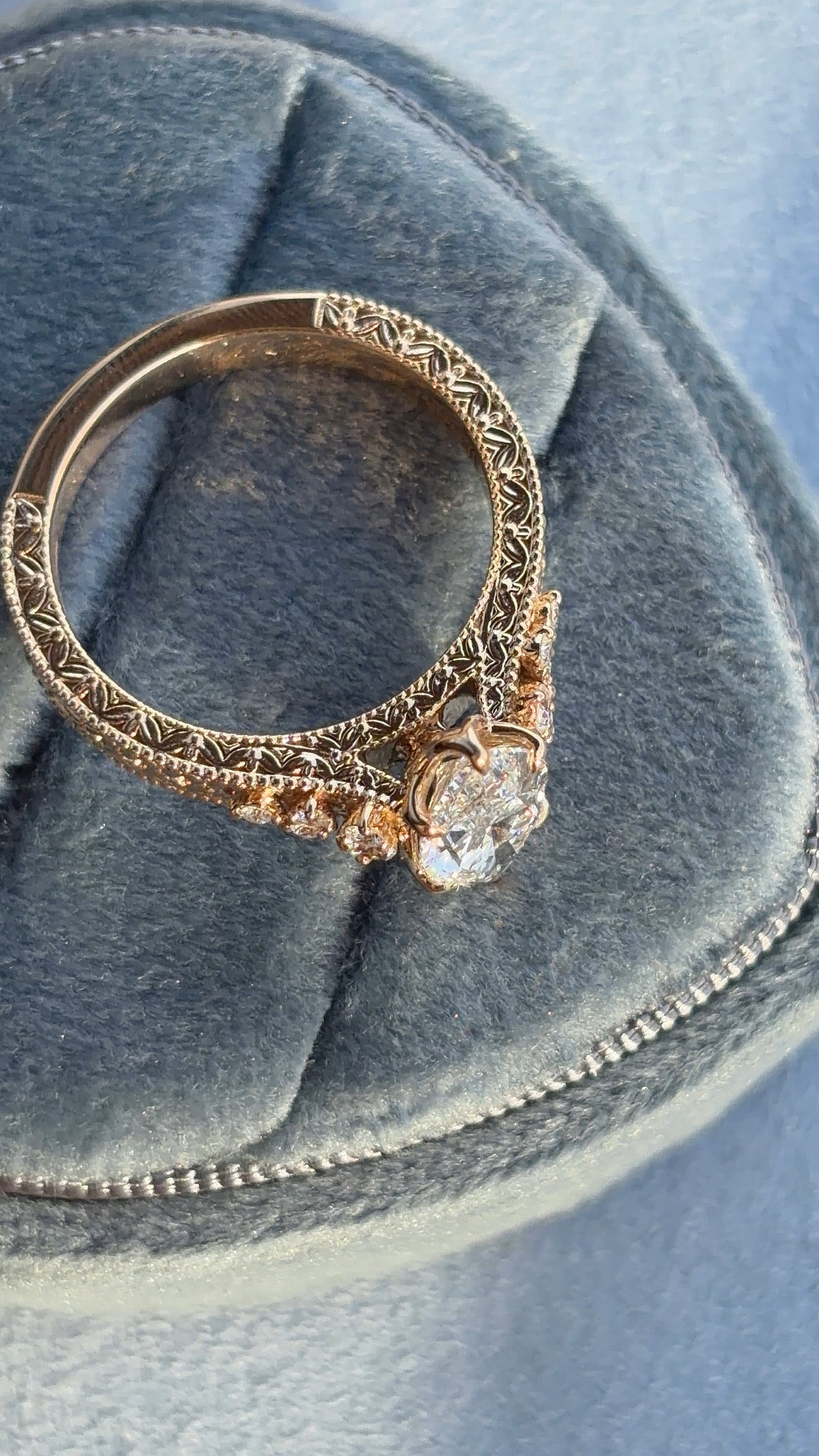 Zareen Marquise Ring, IGI-Certified, Persian-inspired detailing