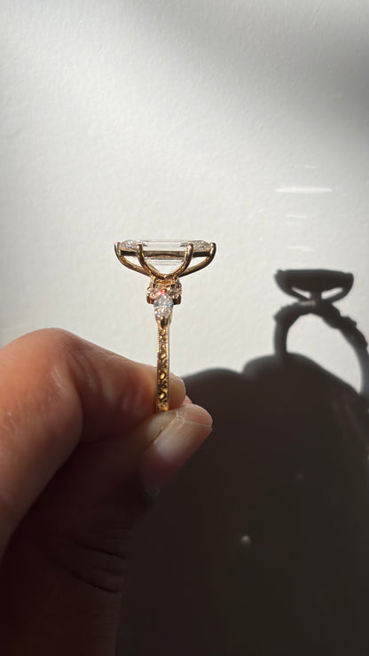 Hexagonal Vintage Diamond Ring
