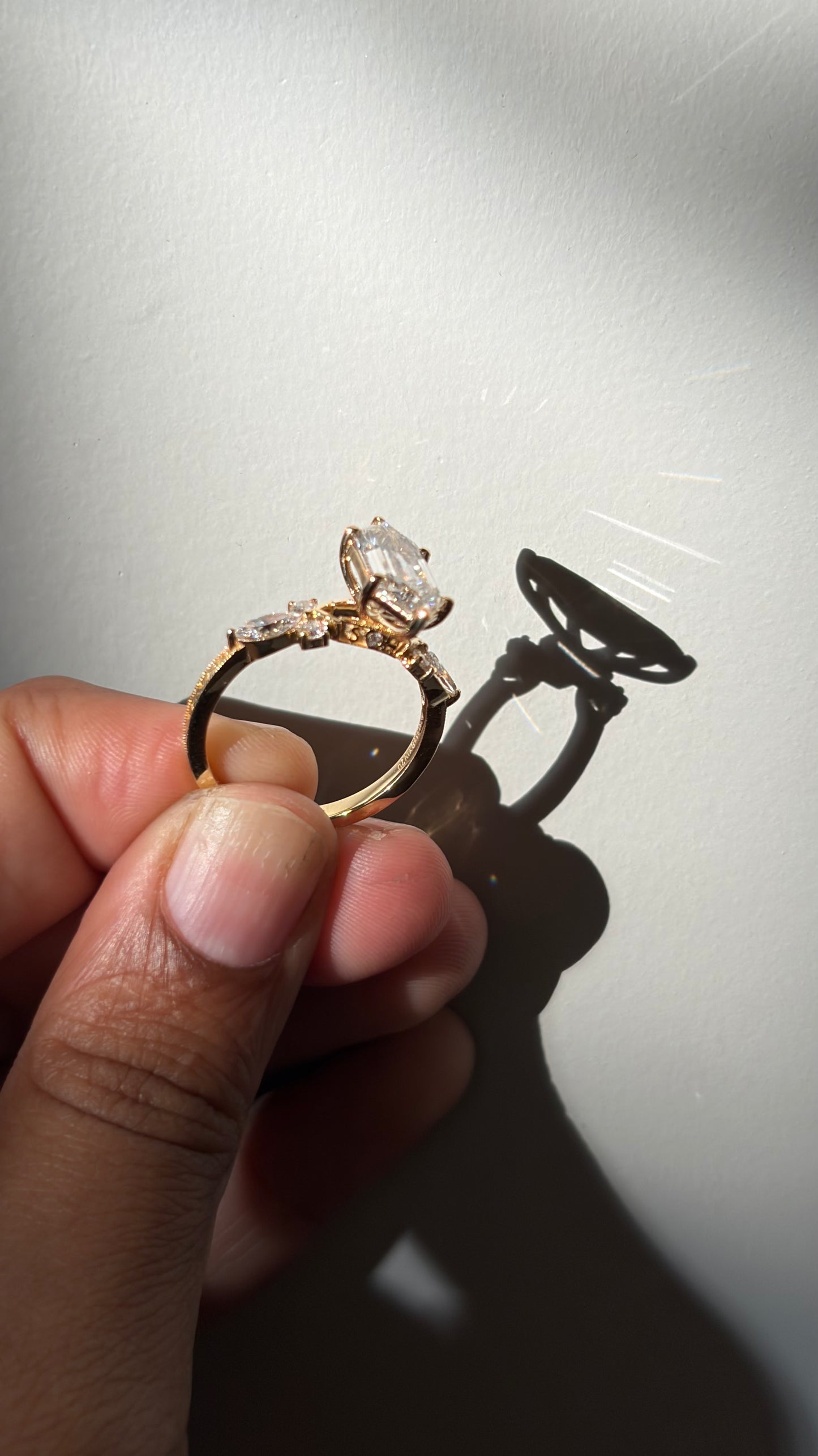 Hexagonal Vintage Diamond Ring