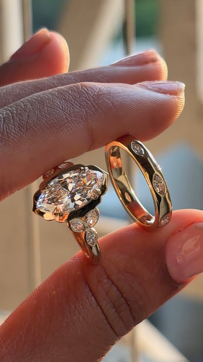 Bezel Marquise Stack Ring