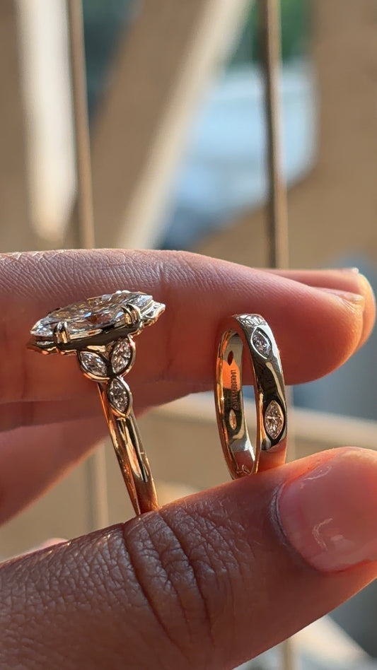 Bezel Marquise Stack Ring