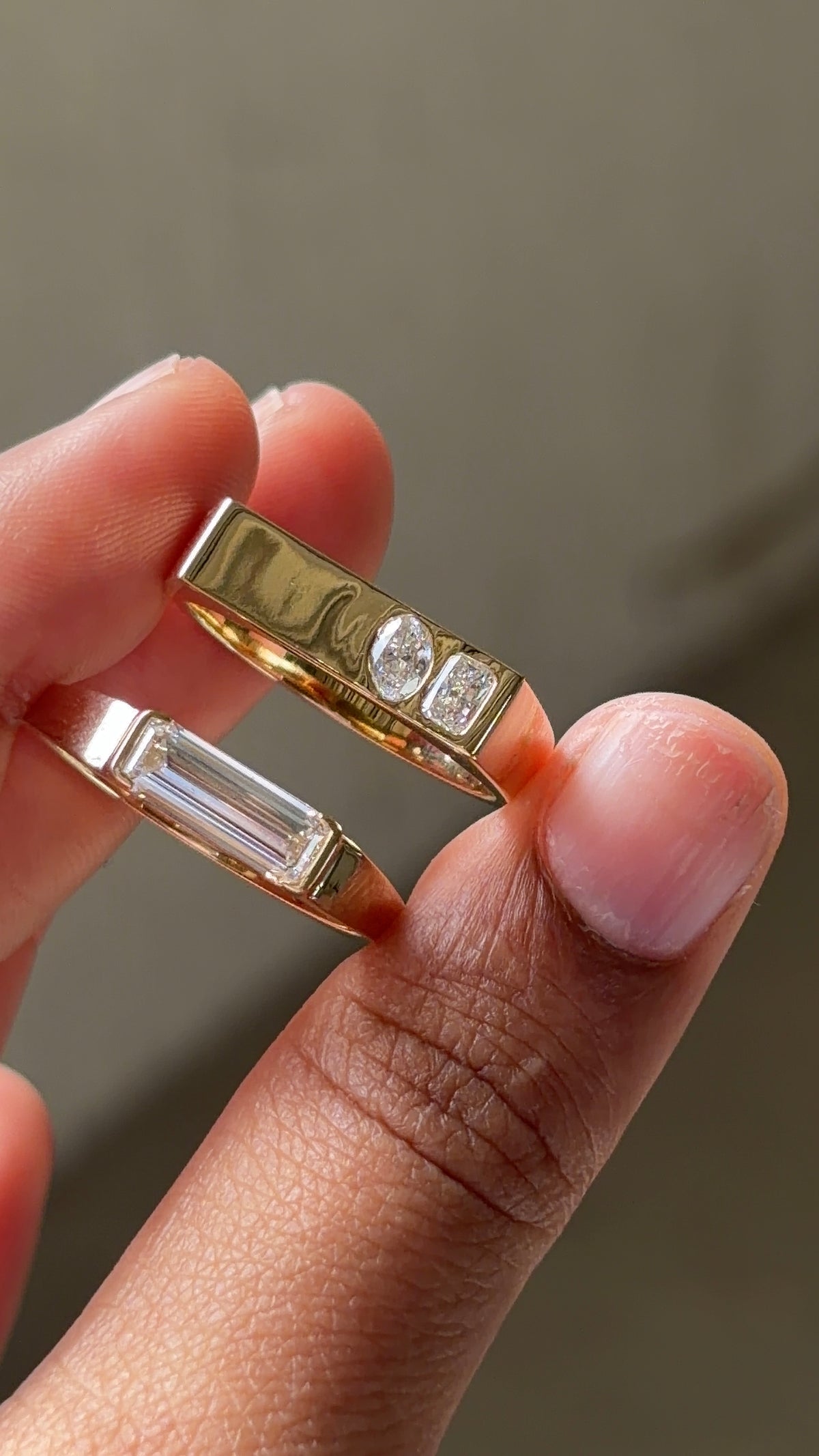 Diamond gold band for men bridal