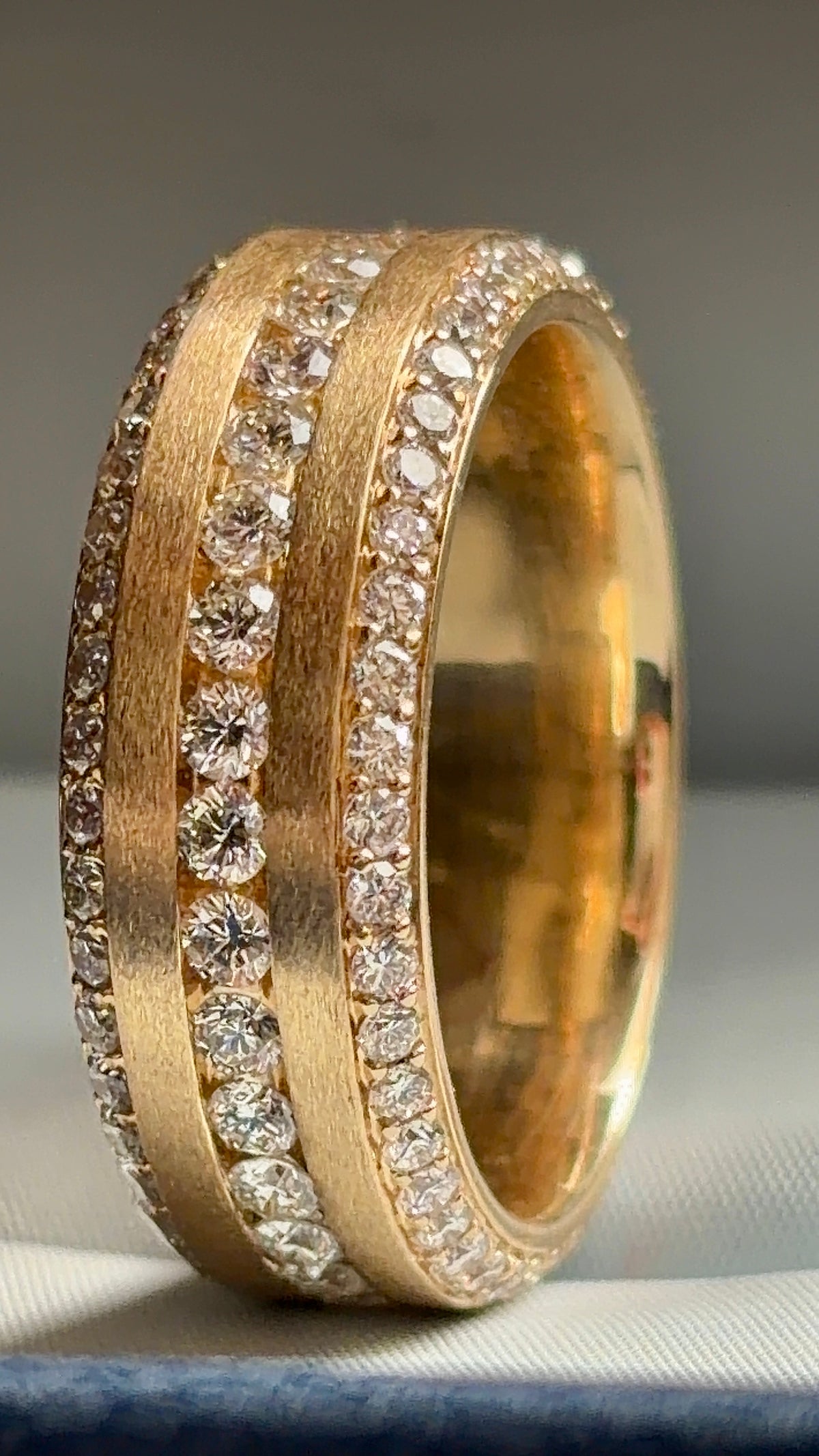 Diamond gold band for men daily wear