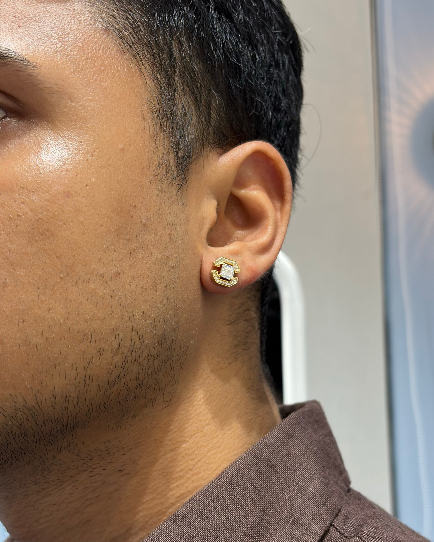 Brill Studs - Premium Asscher Diamond-Cut Earrings | TINCH JEWELS