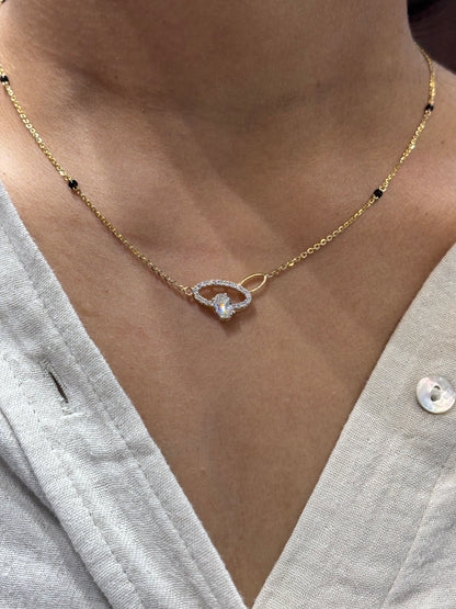 Aarika Oval Flexible Mangalsutra - Modern Necklace for Women