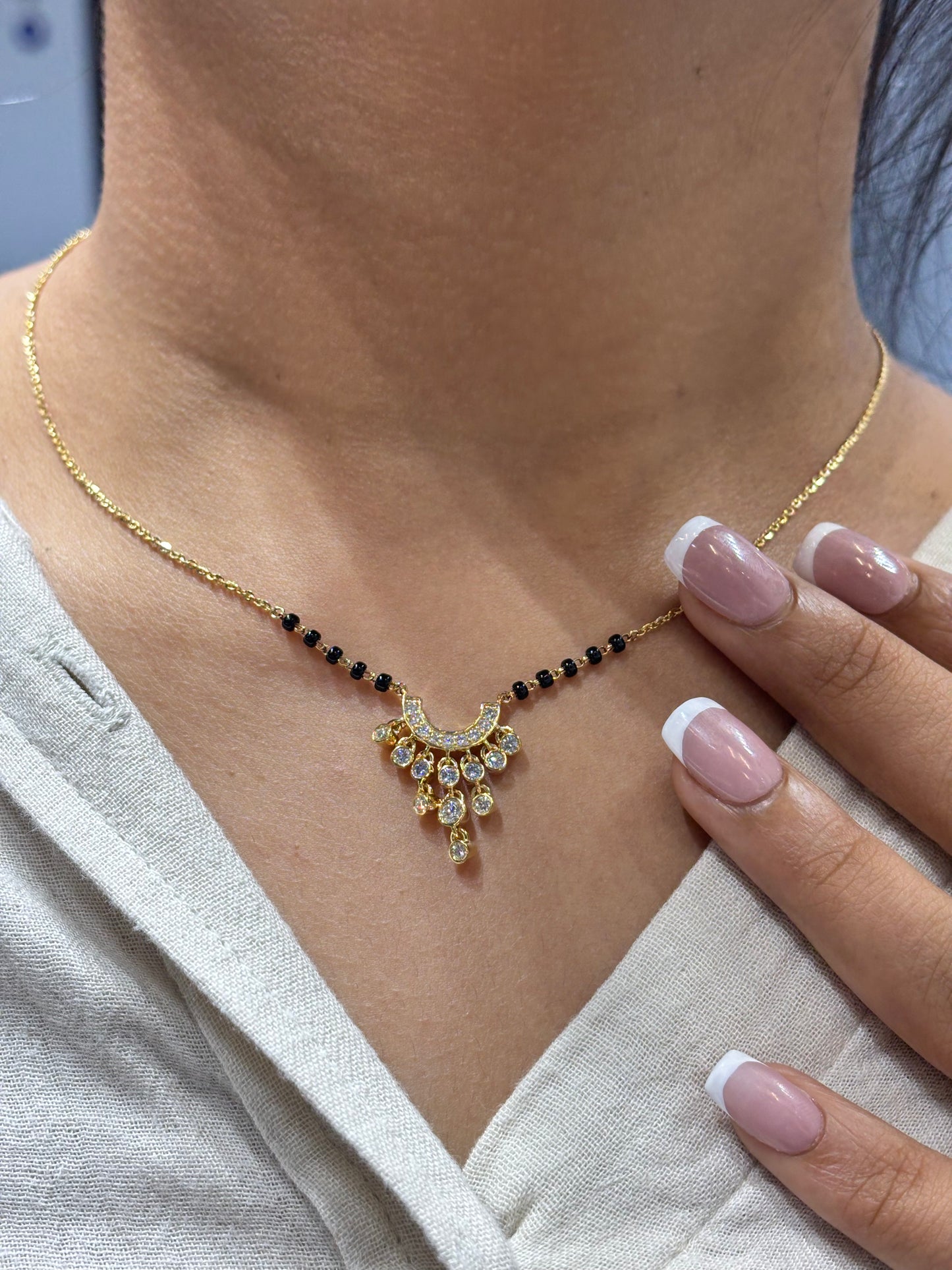 Svara Wind Chime Mangalsutra Gold Musical Necklace – Traditional Indian Jewelry for Women