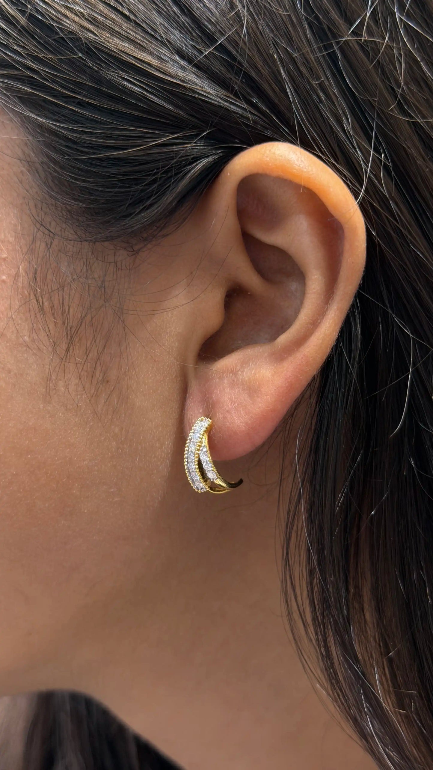 Diamond Pavé Hoop Earrings