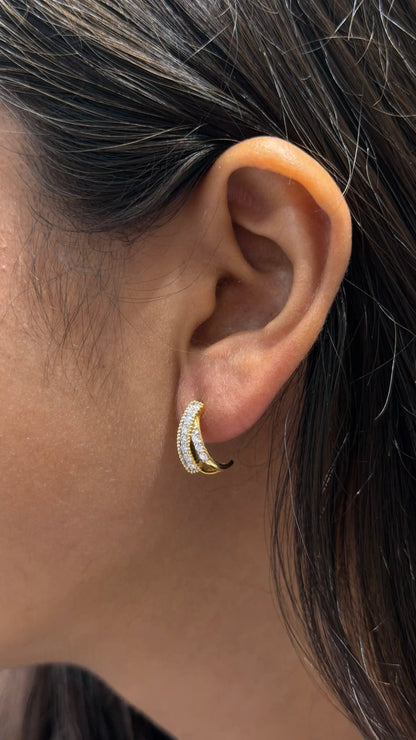 Diamond Pavé Hoop Earrings