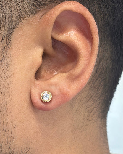 Zen Jr. Mens Studs - Premium Diamond Earrings for Men | TINCH JEWELS