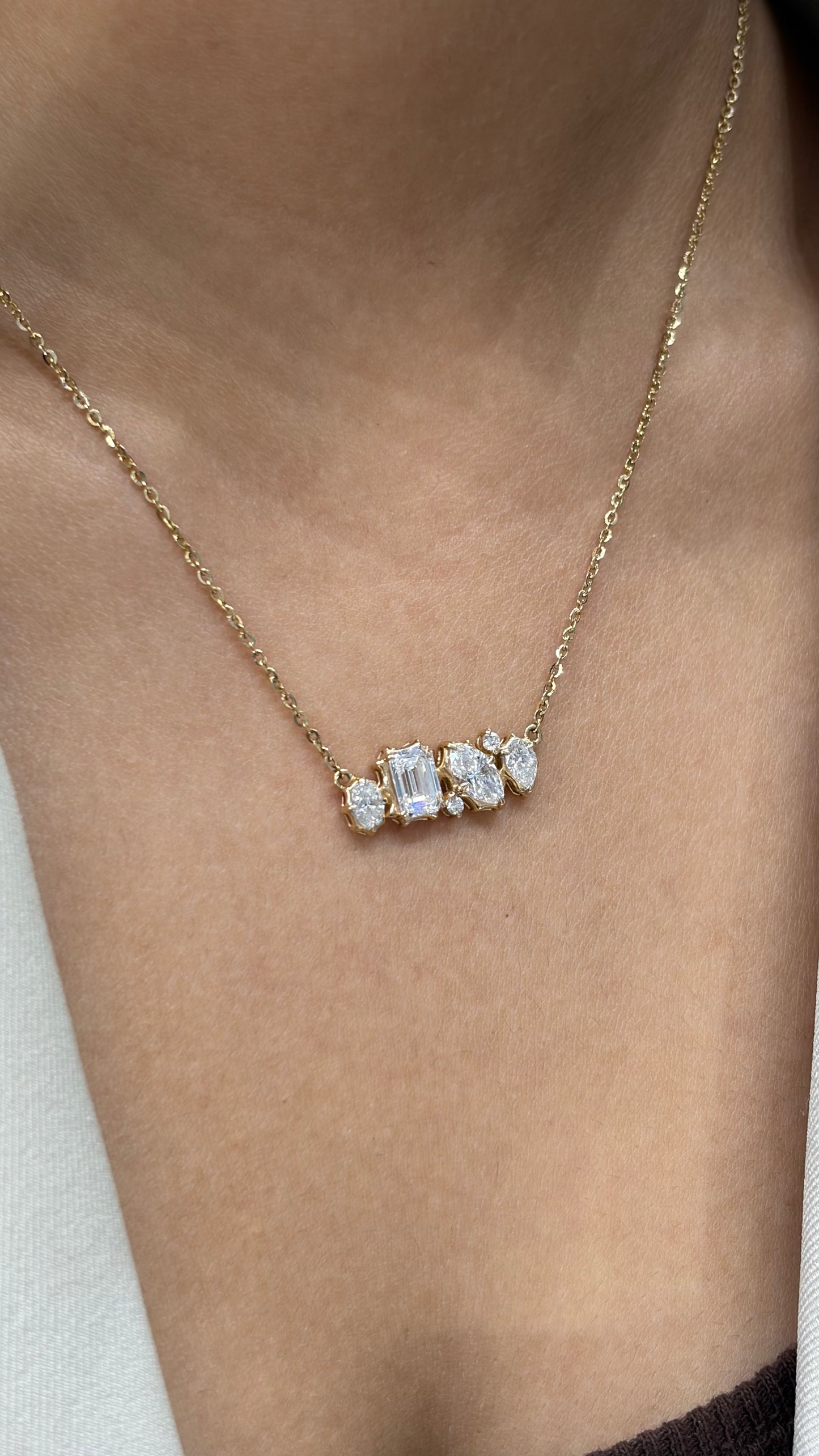 TAJ ARDHYA Multi Shape Mangalsutra in Lab Grown Diamond