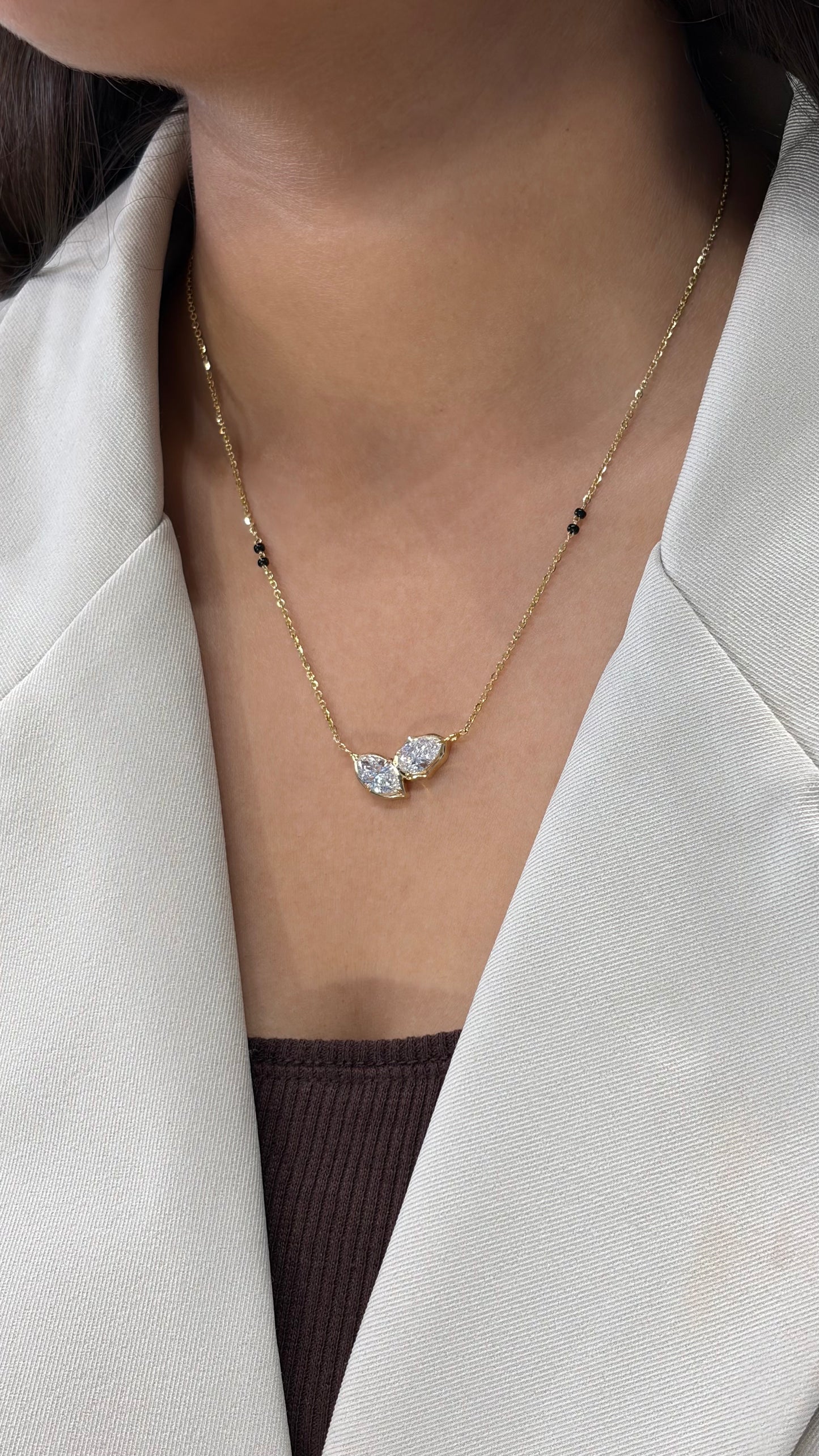 ARDHYA Toi Et Moi Mangalsutra in Lab Grown Diamond