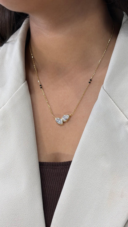 Lab grown diamond gold mangalsutra design for women daily wear