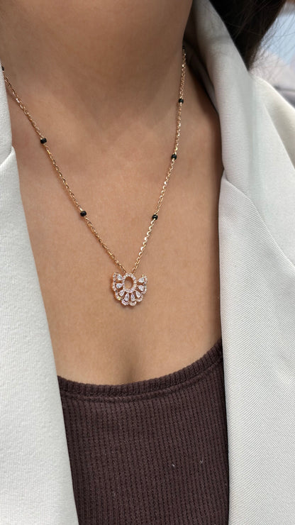 Lab grown diamond gold mangalsutra design for women
