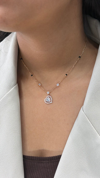 Lab grown diamond gold mangalsutra design for women