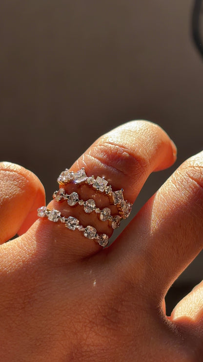 Oval & Round Stack Ring