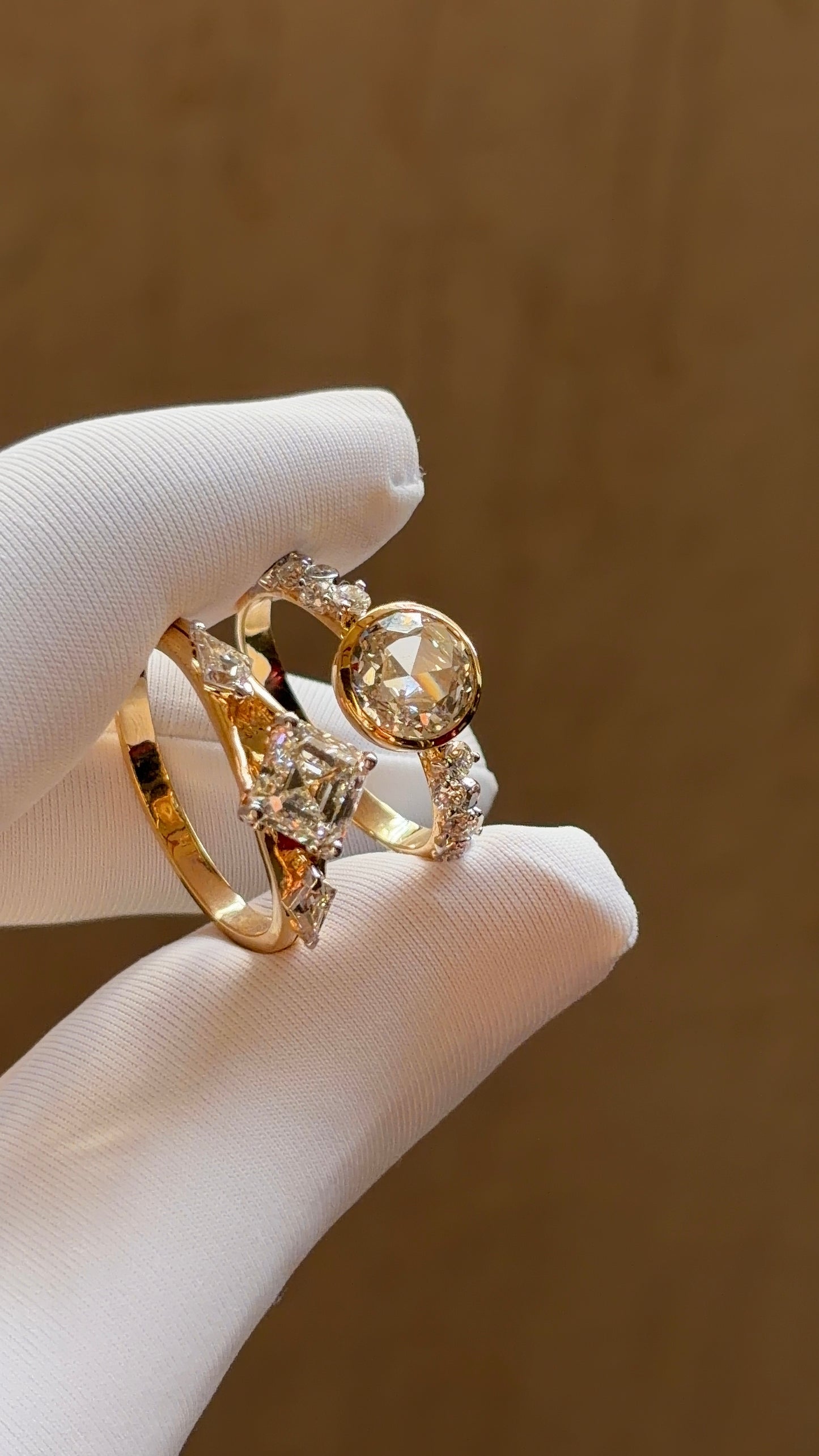 Rosecut Round Diamond Engagement Ring